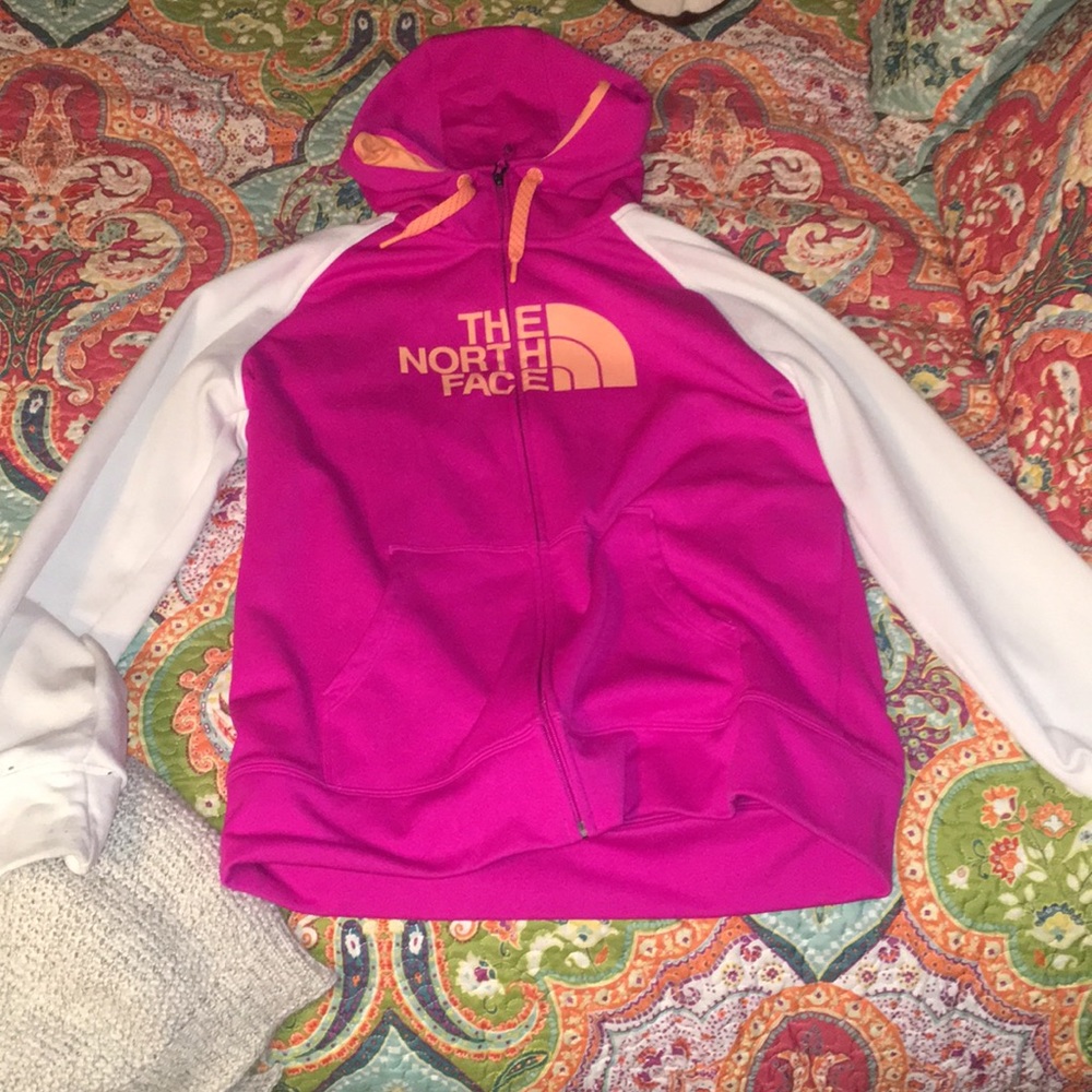 North face zip up hoodie